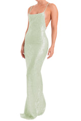 LIGHT MATCHA - MORGANA  - MAXI DRESS